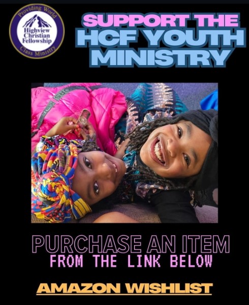 Support the HCF Youth Ministry Amazon Wishlist flyer